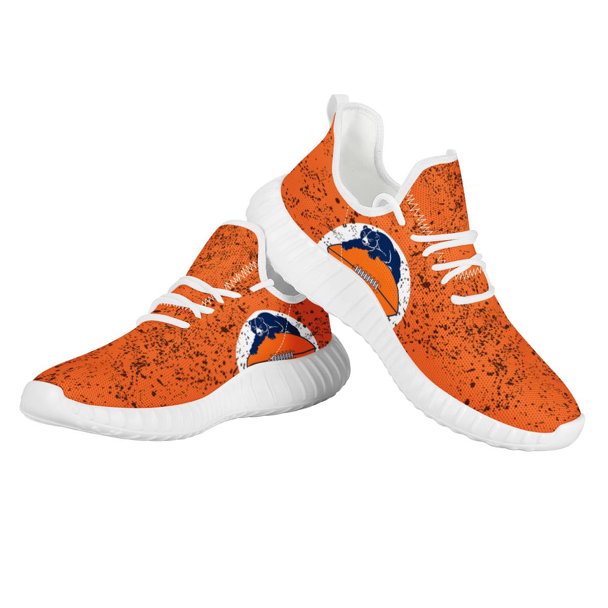 Women's Chicago Bears Mesh Knit Sneakers/Shoes 015